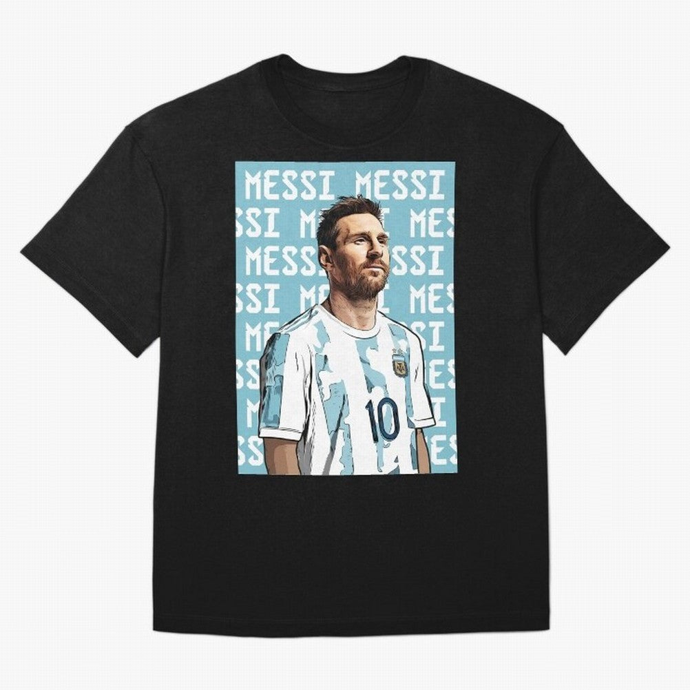 Lionel Messi Premium T-Shirt Elevate FIFA World Cup 2026 Spirit, Filled with France and Portugal, Messi and Cristiano Ronaldo, Sports Nostalgia, International Competition, Famous Players and Unforgettable Victories; Perfect for Supporters Who Want