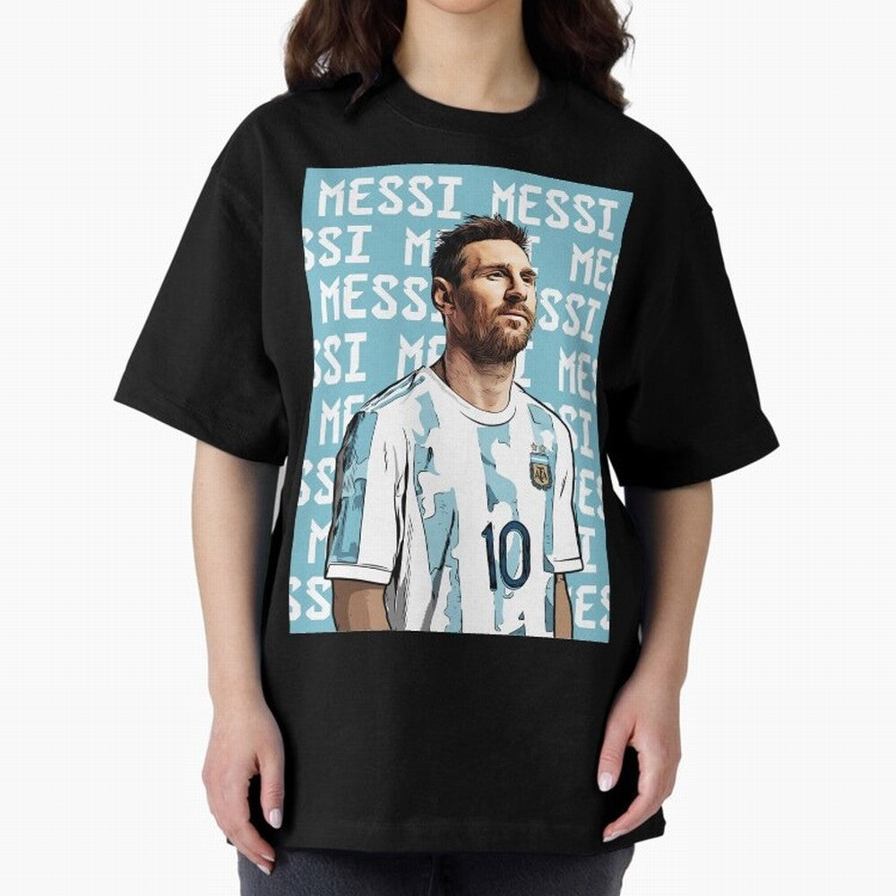 Lionel Messi Premium T-Shirt Elevate FIFA World Cup 2026 Spirit, Filled with France and Portugal, Messi and Cristiano Ronaldo, Sports Nostalgia, International Competition, Famous Players and Unforgettable Victories; Perfect for Supporters Who Want