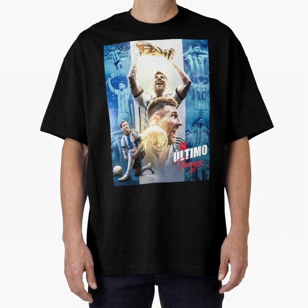 El Ultimo Tango Premium T-Shirt Keep Football History Alive during Global Football Passion for FIFA World Cup 2026 USA Canada Mexico, Built around Messi and Cristiano Ronaldo, Brazil, Championship Spirit, Famous Goals, Roaring Crowds and