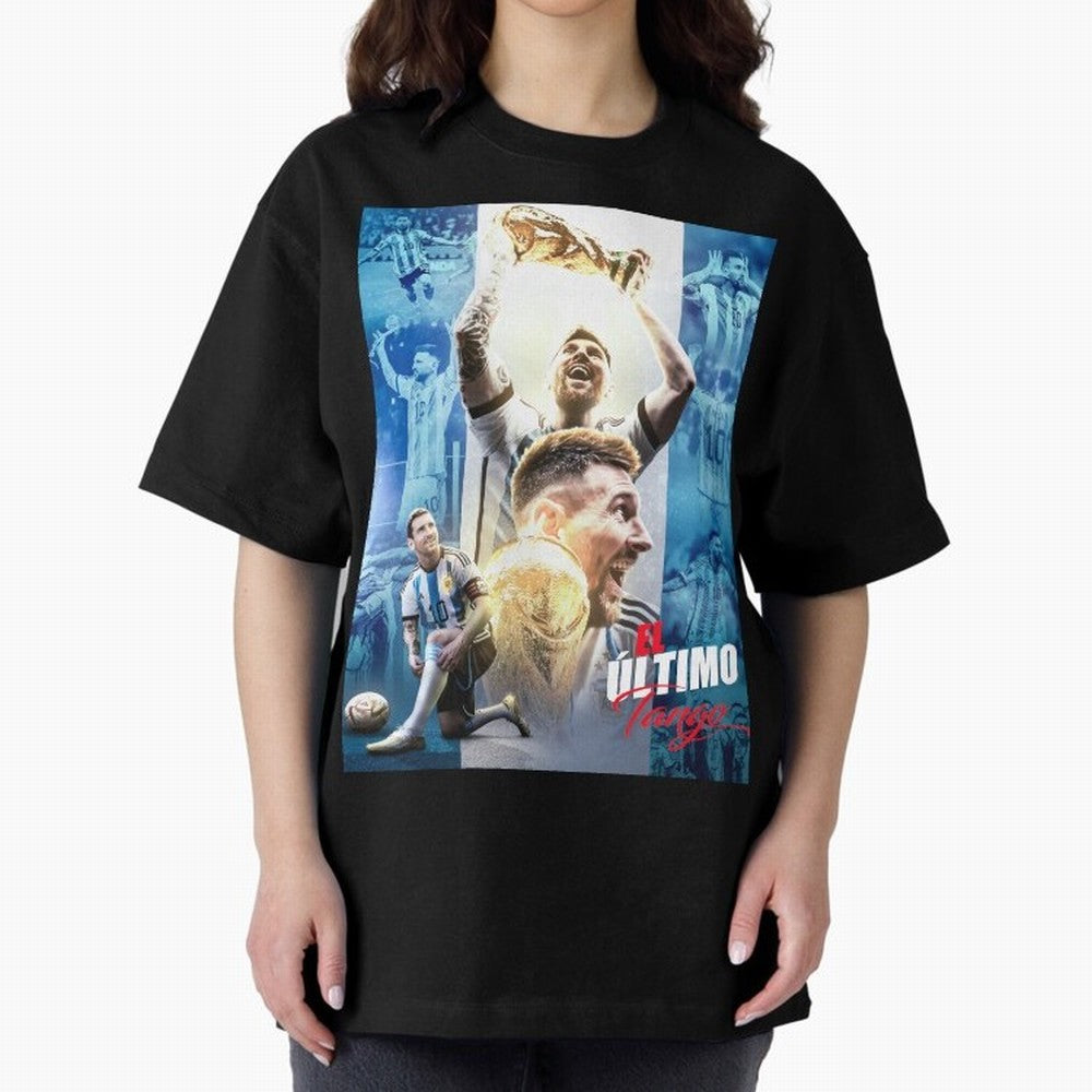 El Ultimo Tango Premium T-Shirt Keep Football History Alive during Global Football Passion for FIFA World Cup 2026 USA Canada Mexico, Built around Messi and Cristiano Ronaldo, Brazil, Championship Spirit, Famous Goals, Roaring Crowds and
