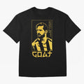 Lionel Messi Golden Style Portrait art illustration Premium T-Shirt Honor the Football Icons of FIFA World Cup 2026 for Fans of Mbappe and France, Bringing Match Day Excitement, Supporter Culture, Golden Goals and Global Football Passion; Ideal for