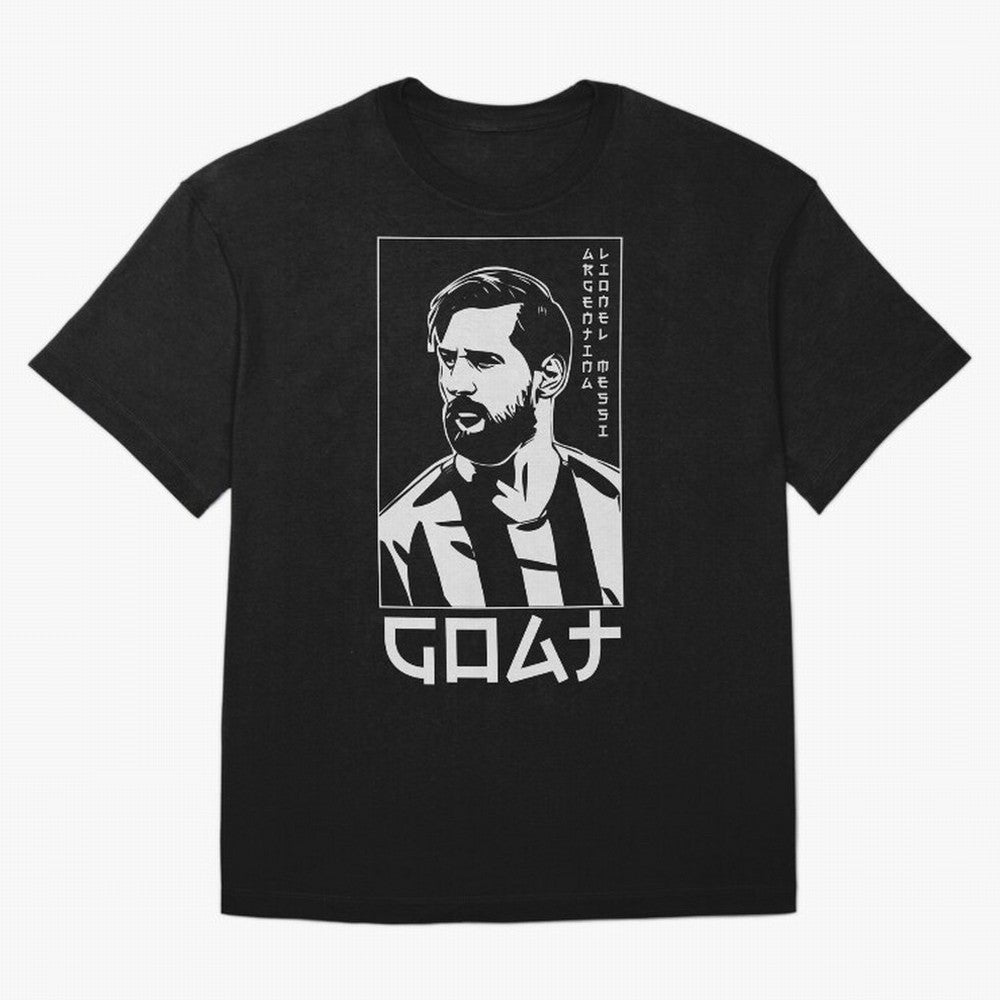 Lionel Messi Japanese Style Portrait art illustration Premium T-Shirt Support FIFA World Cup 2026 Spirit, Celebrating England, France and Netherlands, Cristiano Ronaldo, Haaland and CR7, Global Supporter Spirit, Legendary Goals, National Colors and