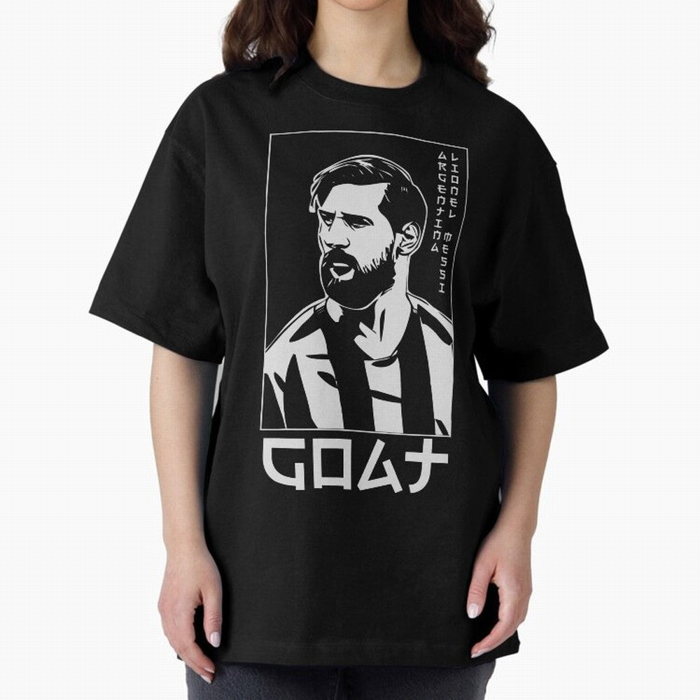 Lionel Messi Japanese Style Portrait art illustration Premium T-Shirt Support FIFA World Cup 2026 Spirit, Celebrating England, France and Netherlands, Cristiano Ronaldo, Haaland and CR7, Global Supporter Spirit, Legendary Goals, National Colors and