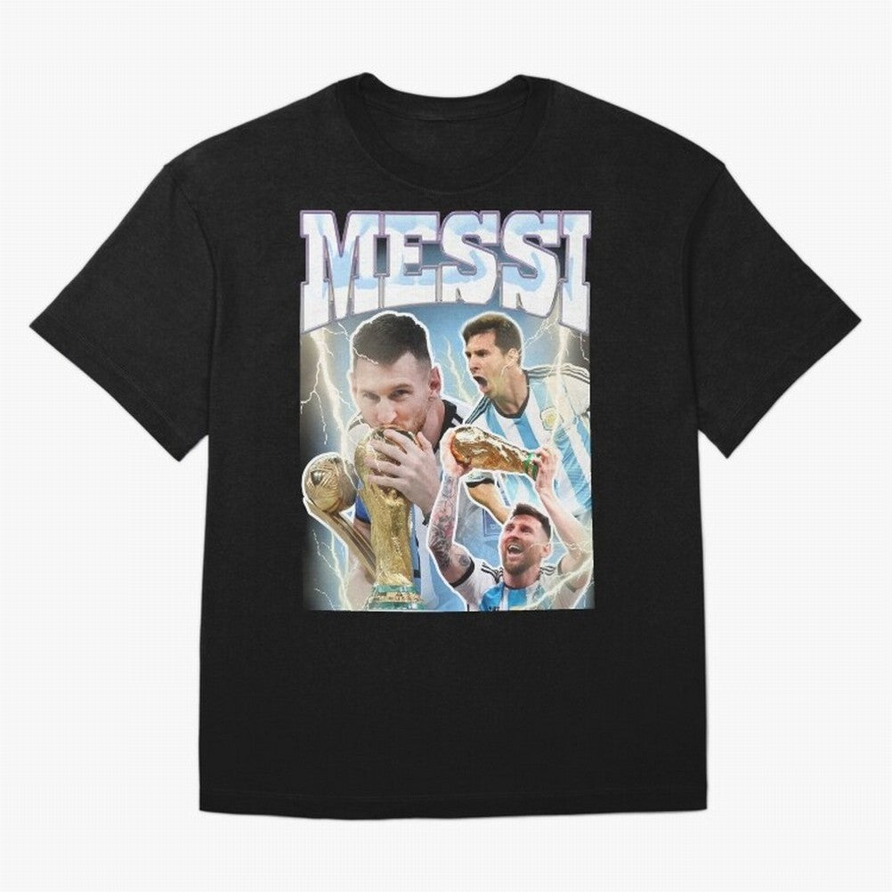 Messi Champion Vintage Retro Design Premium T-Shirt Celebrate Football Heritage in FIFA World Cup 2026 for Fans of Messi, Neymar and Mbappe and Portugal, Spain and Germany, Bringing Stadium Chants, National Pride, Trophy Dreams and Unforgettable