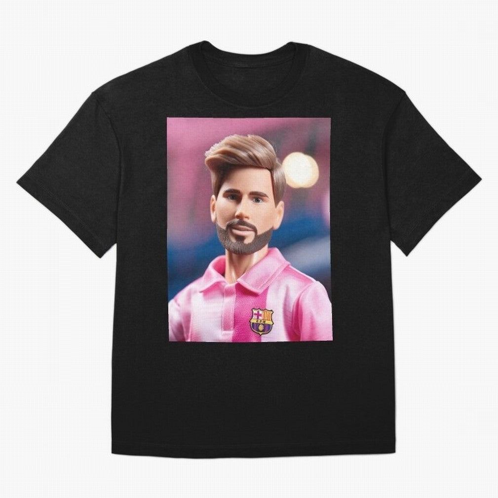 If Messi were a Barbie doll... Graphic T-Shirt Relive Legendary Nights from FIFA World Cup 2026 USA Canada Mexico for Fans of Neymar and Argentina, France and Brazil, Bringing Sports Nostalgia, International Competition, Famous Players and