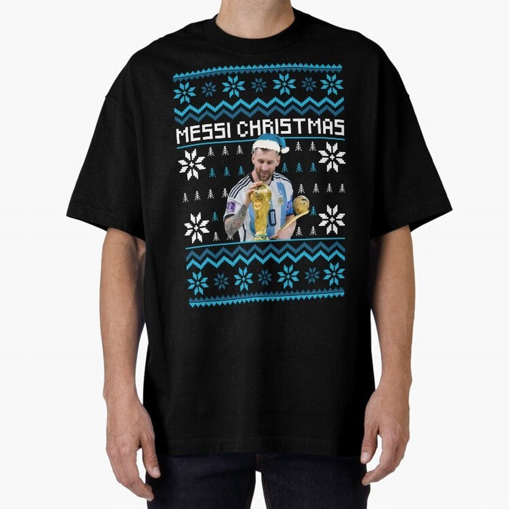 Leo Messi Christmas Ugly Sweater Design Classic T-Shirt Honor the Beautiful Game during FIFA World Cup 2026 USA Canada Mexico Centered on CR7, France Energy, Global Supporter Spirit, Legendary Goals, National Colors and Tournament Celebration;
