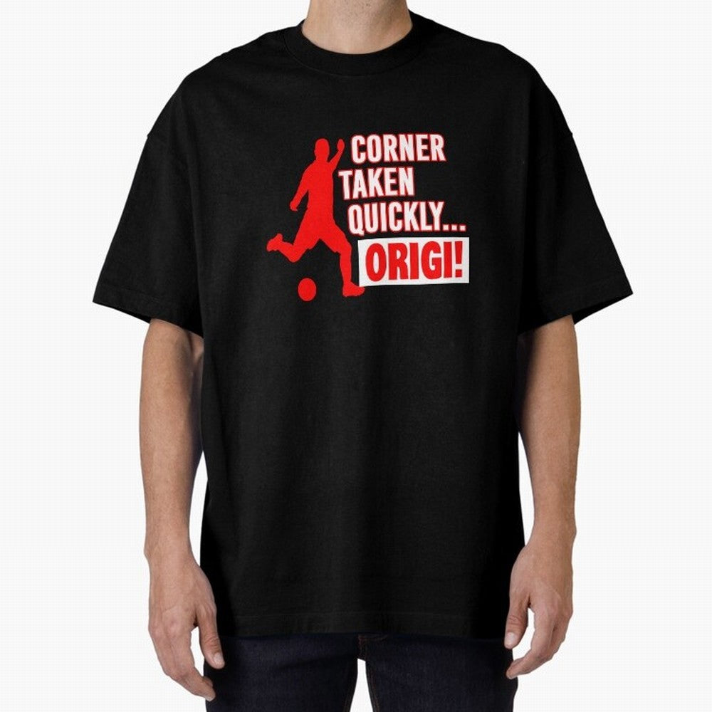 Corner Taken Quickly Origi (Red) Essential T-Shirt Follow the Final Road of FIFA World Cup 2026 Spirit, Capturing France and Portugal, Messi and Cristiano Ronaldo, Goal Celebration Energy, Supporter Heritage, Football Icons and Worldwide Tournament