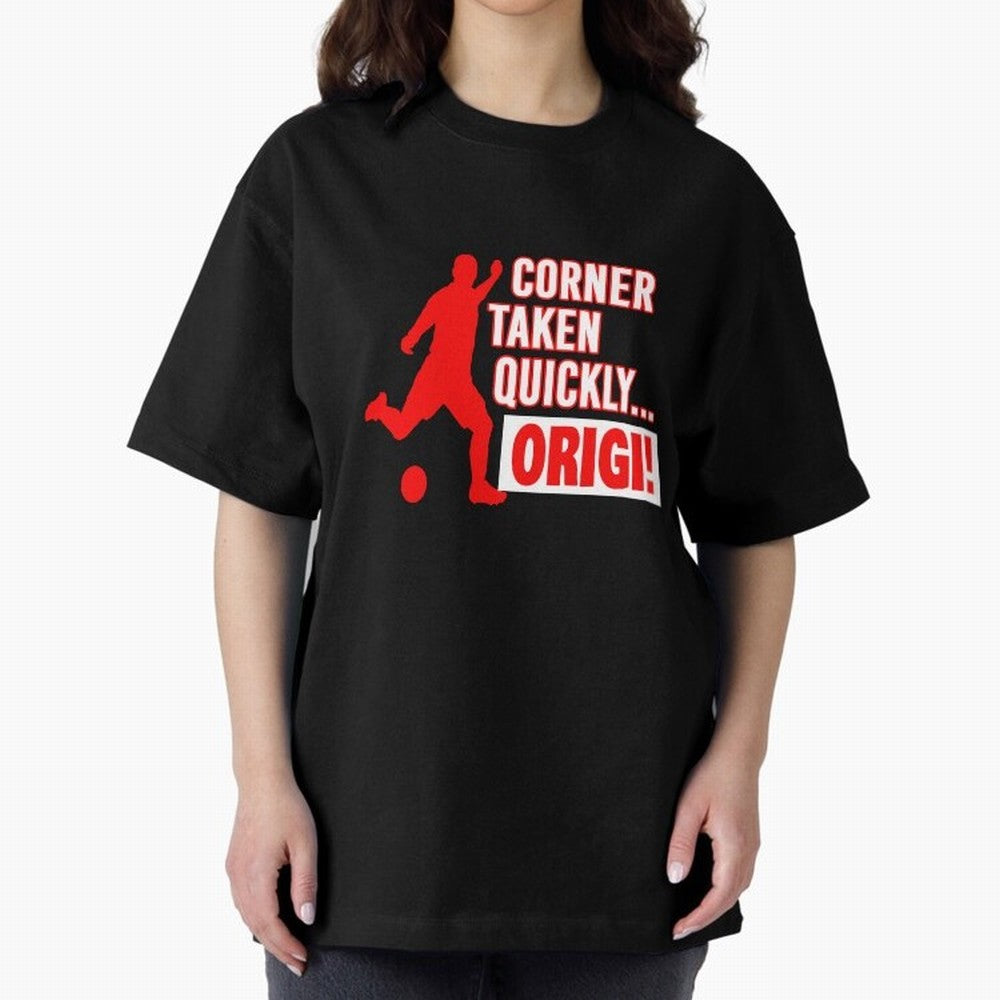 Corner Taken Quickly Origi (Red) Essential T-Shirt Follow the Final Road of FIFA World Cup 2026 Spirit, Capturing France and Portugal, Messi and Cristiano Ronaldo, Goal Celebration Energy, Supporter Heritage, Football Icons and Worldwide Tournament