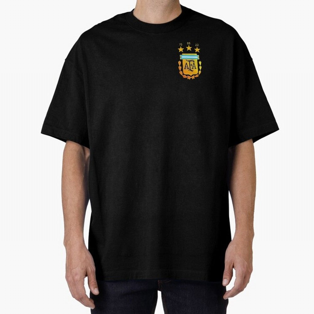 AFA ARGENTINA CHAMPION QATAR 2022 3 STARS Oversized T-Shirt Enjoy the FIFA World Cup 2026 USA Canada Mexico Journey through Haaland Highlights, Brazil Pride, Soccer Culture, Superstar Moments, National Team Dreams and Competitive Fire; Created for