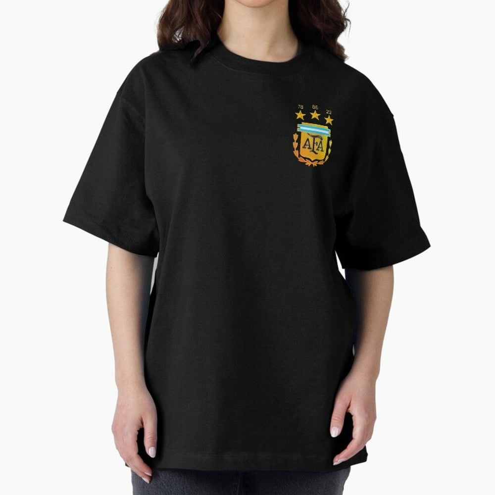 AFA ARGENTINA CHAMPION QATAR 2022 3 STARS Oversized T-Shirt Enjoy the FIFA World Cup 2026 USA Canada Mexico Journey through Haaland Highlights, Brazil Pride, Soccer Culture, Superstar Moments, National Team Dreams and Competitive Fire; Created for
