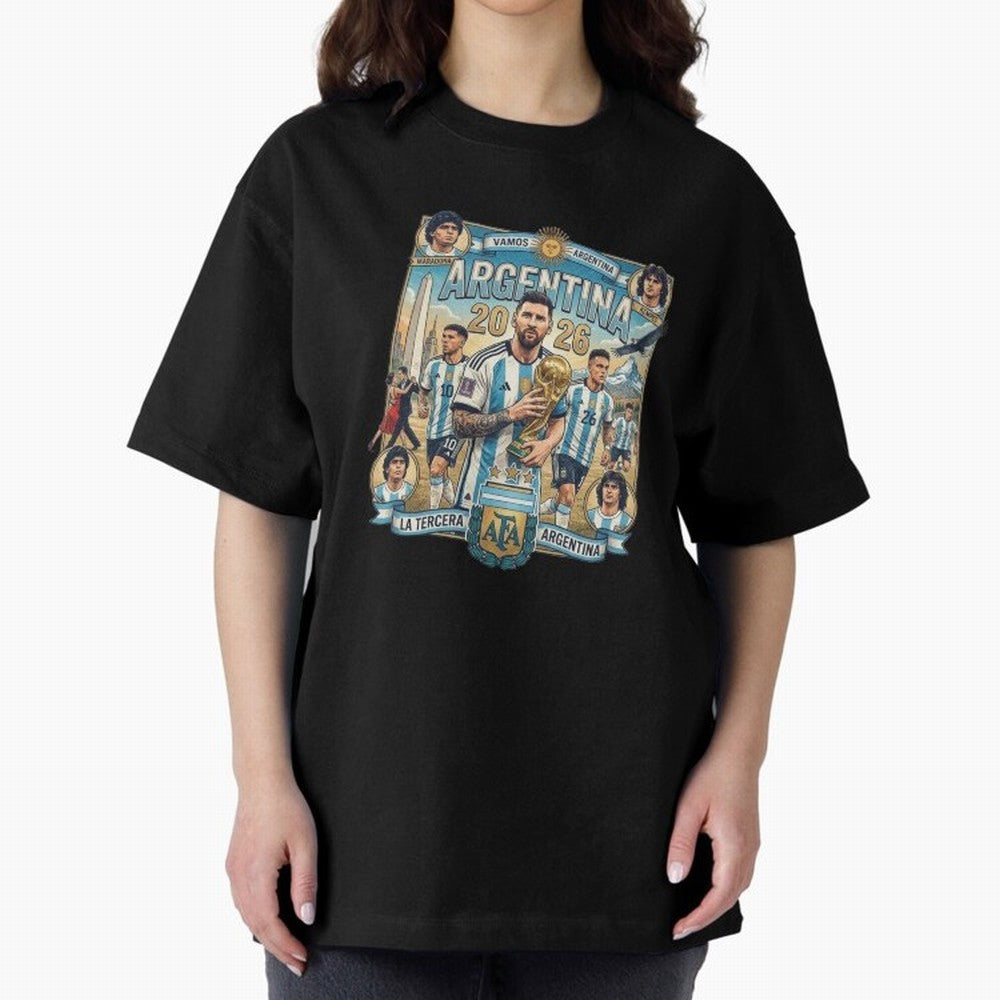 Argentina 2026 ¨C Copa Mundial Spirit Classic T-Shirt Feel the Trophy Chase of the FIFA World Cup 2026 Journey through Messi Highlights, Brazil Pride, Football Festival Excitement, Trophy Ambitions, Country Rivalries and Star Player Buzz; Ideal for