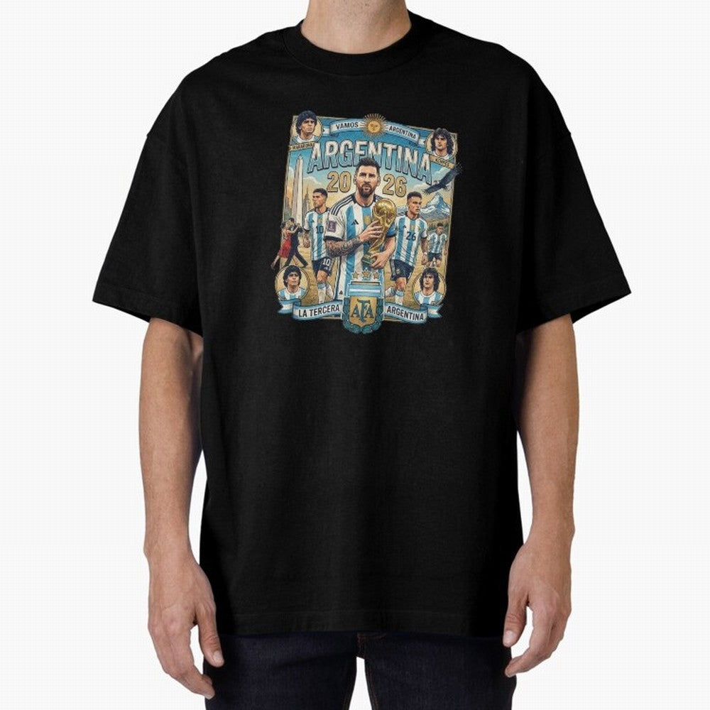 Argentina 2026 ¨C Copa Mundial Spirit Classic T-Shirt Feel the Trophy Chase of the FIFA World Cup 2026 Journey through Messi Highlights, Brazil Pride, Football Festival Excitement, Trophy Ambitions, Country Rivalries and Star Player Buzz; Ideal for