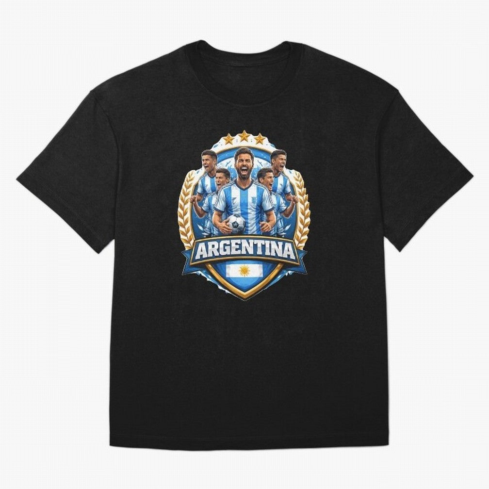 Argentina Football Pride- Albiceleste Soccer Classic T-Shirt Turn Up for Match Day Hype around FIFA World Cup 2026, Messi, CR7 and Mbappe, Brazil, Portugal and Argentina, Retro Football Energy, Iconic Rivalries, Trophy Chase Drama and Stadium
