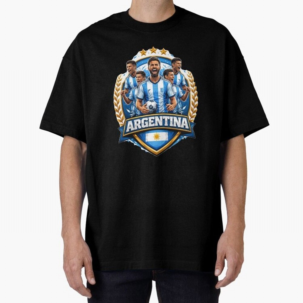 Argentina Football Pride- Albiceleste Soccer Classic T-Shirt Turn Up for Match Day Hype around FIFA World Cup 2026, Messi, CR7 and Mbappe, Brazil, Portugal and Argentina, Retro Football Energy, Iconic Rivalries, Trophy Chase Drama and Stadium