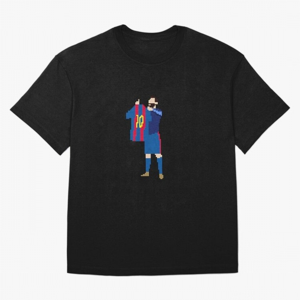 Messi Iconic Celebration Pixel Classic T-Shirt Follow FIFA World Cup 2026 Group Stage for Fans of Cristiano Ronaldo, Haaland and CR7 and Portugal, Spain and Germany, Bringing Classic Soccer Heritage, Championship Pressure, Fan Loyalty and