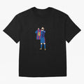 Messi Iconic Celebration Pixel Classic T-Shirt Follow FIFA World Cup 2026 Group Stage for Fans of Cristiano Ronaldo, Haaland and CR7 and Portugal, Spain and Germany, Bringing Classic Soccer Heritage, Championship Pressure, Fan Loyalty and