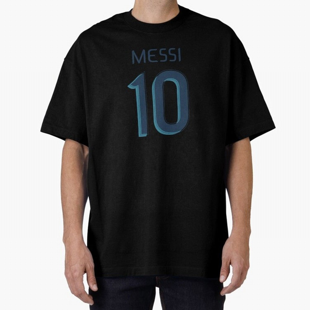 Messi 10 Oversized T-Shirt Show Match Day Excitement for FIFA World Cup 2026 Group Stage Capturing Messi and Cristiano Ronaldo, Portugal, Spain and Germany Energy, Global Supporter Spirit, Legendary Goals, National Colors and Tournament