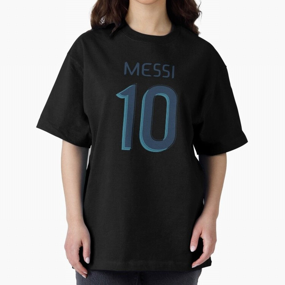 Messi 10 Oversized T-Shirt Show Match Day Excitement for FIFA World Cup 2026 Group Stage Capturing Messi and Cristiano Ronaldo, Portugal, Spain and Germany Energy, Global Supporter Spirit, Legendary Goals, National Colors and Tournament