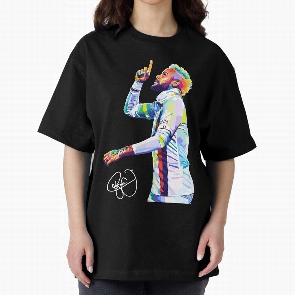 Neymar Jr Football Wpap Pop Art Classic T-Shirt Celebrate Soccer Greatness during Global Football Passion for FIFA World Cup 2026 USA Canada Mexico, Inspired by Cristiano Ronaldo, Haaland and CR7, England and Germany, Worldwide Fan Energy, Dramatic