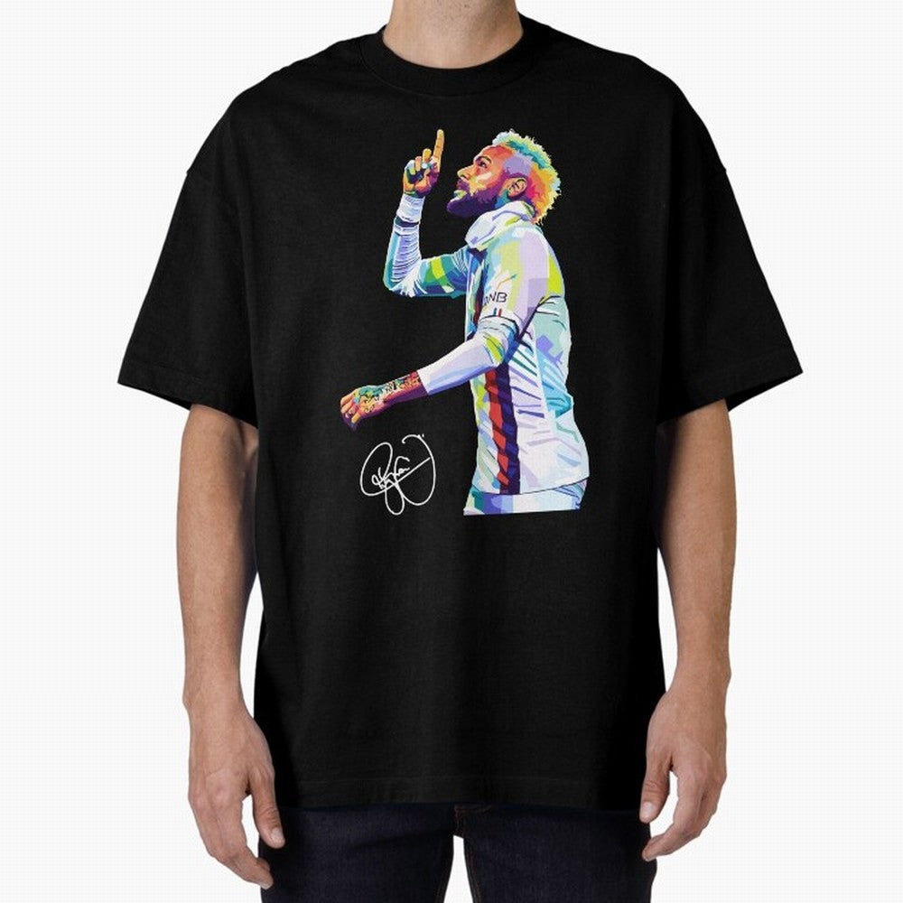 Neymar Jr Football Wpap Pop Art Classic T-Shirt Celebrate Soccer Greatness during Global Football Passion for FIFA World Cup 2026 USA Canada Mexico, Inspired by Cristiano Ronaldo, Haaland and CR7, England and Germany, Worldwide Fan Energy, Dramatic
