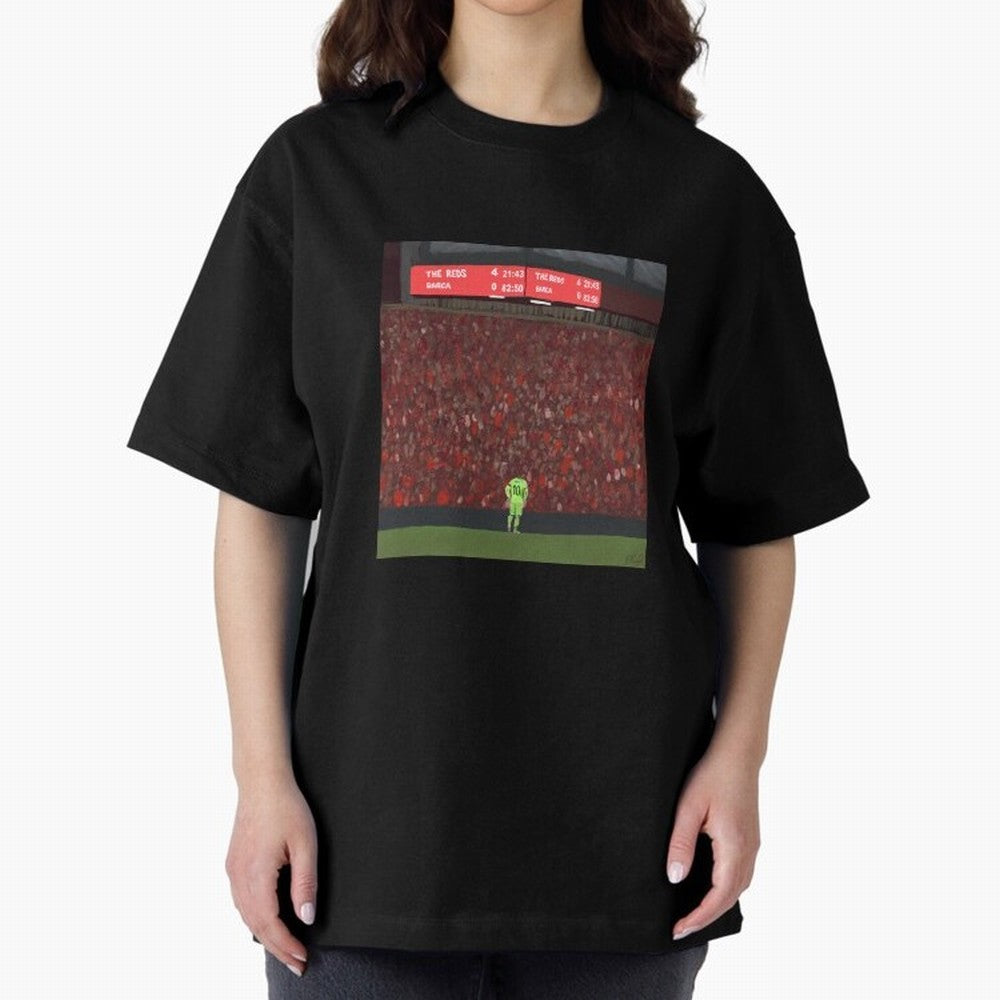 Liverpool 4-0 Barcelona painting Classic T-Shirt Fuel the Hype around the FIFA World Cup 2026 Journey through CR7 Highlights, Portugal Pride, Match Day Excitement, Supporter Culture, Golden Goals and Global Football Passion; Ideal for Fans Who