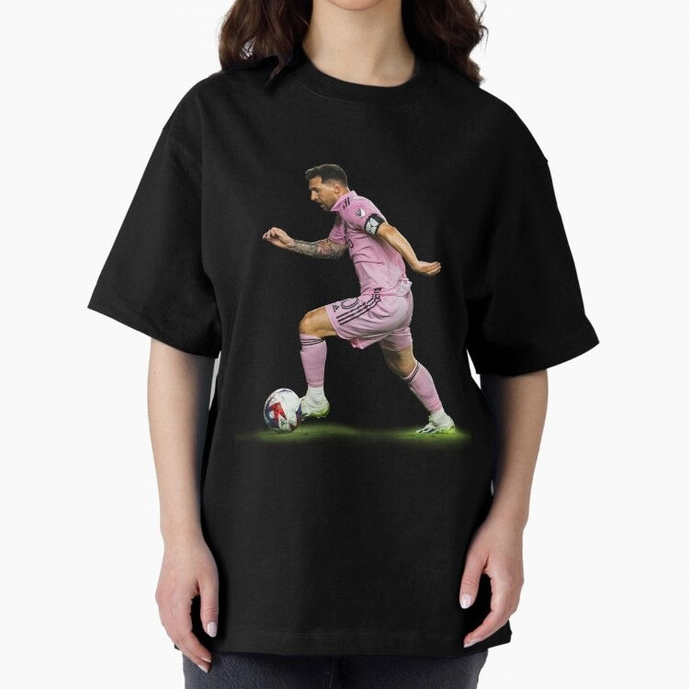 Messi Inter Miami Soccer Art ¨C Football Legend in Pink Jersey Classic T-Shirt Stand with the FIFA World Cup 2026 Journey through Messi and Cristiano Ronaldo Highlights, Argentina and Brazil Pride, Fan Favorite Moments, National Team Passion, Big