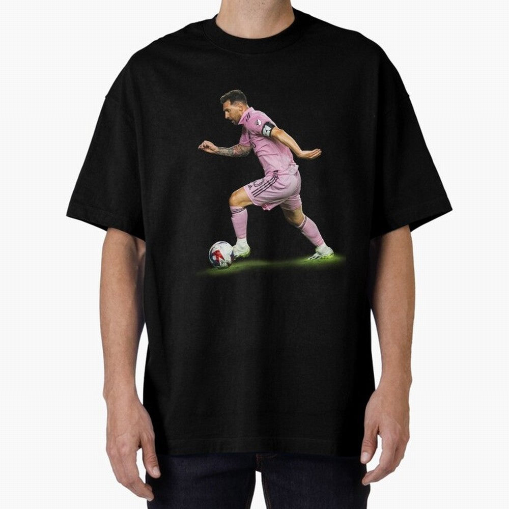 Messi Inter Miami Soccer Art ¨C Football Legend in Pink Jersey Classic T-Shirt Stand with the FIFA World Cup 2026 Journey through Messi and Cristiano Ronaldo Highlights, Argentina and Brazil Pride, Fan Favorite Moments, National Team Passion, Big