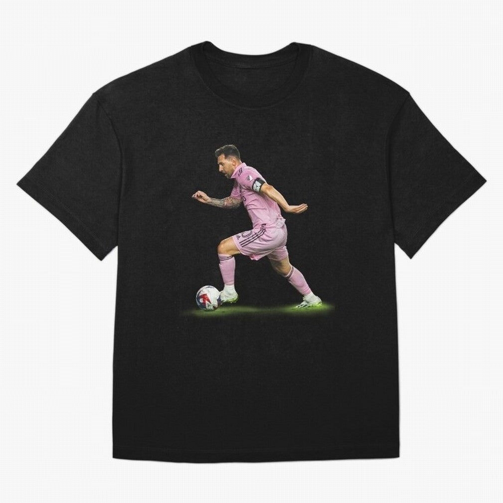 Messi Inter Miami Soccer Art ¨C Football Legend in Pink Jersey Classic T-Shirt Stand with the FIFA World Cup 2026 Journey through Messi and Cristiano Ronaldo Highlights, Argentina and Brazil Pride, Fan Favorite Moments, National Team Passion, Big