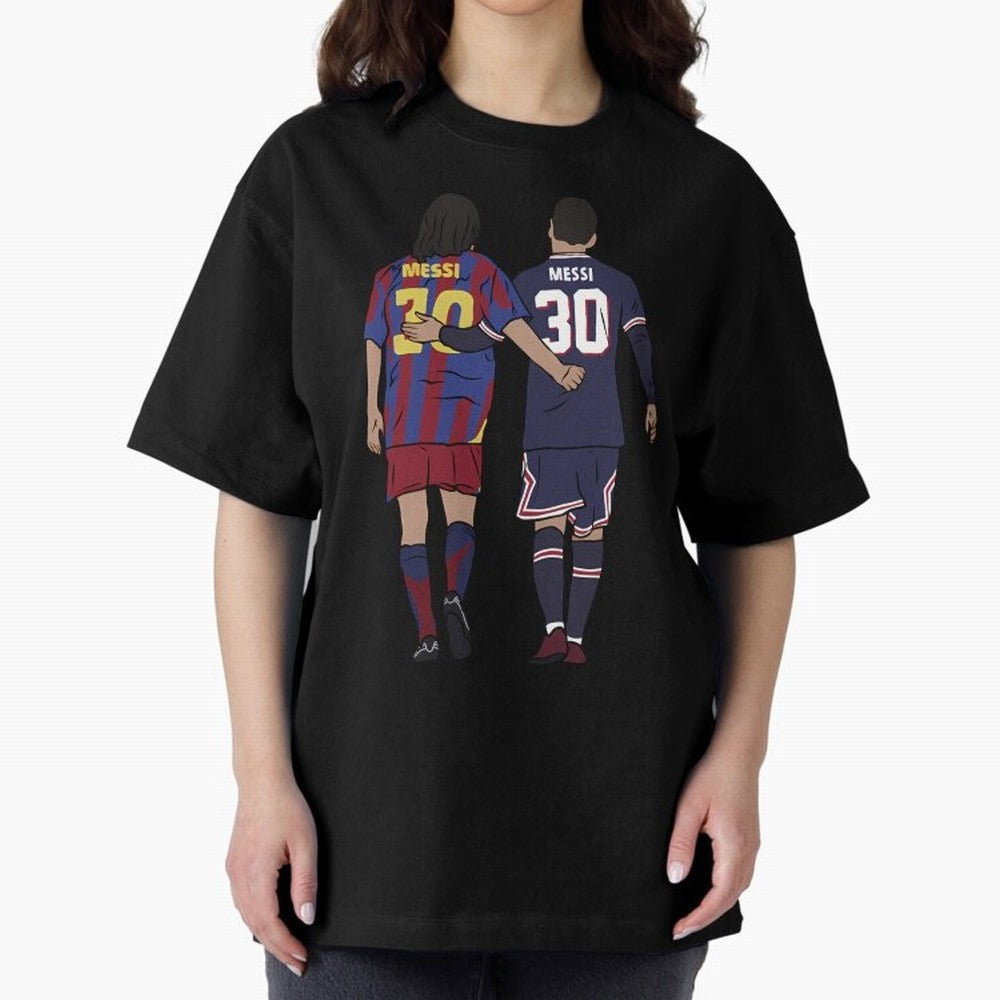 Young Messi and Old Messi Essential T-Shirt Join Global Football Passion for FIFA World Cup 2026 Group Stage, Driven by Haaland and Mbappe, Argentina, France and Brazil, Tournament Hype, Historic Matchups, Family Viewing Parties and Global Sports