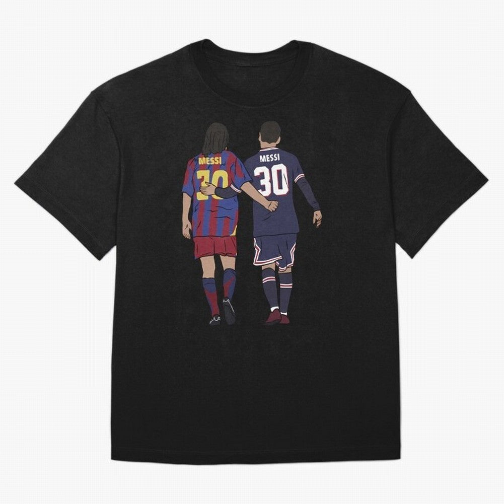 Young Messi and Old Messi Essential T-Shirt Join Global Football Passion for FIFA World Cup 2026 Group Stage, Driven by Haaland and Mbappe, Argentina, France and Brazil, Tournament Hype, Historic Matchups, Family Viewing Parties and Global Sports