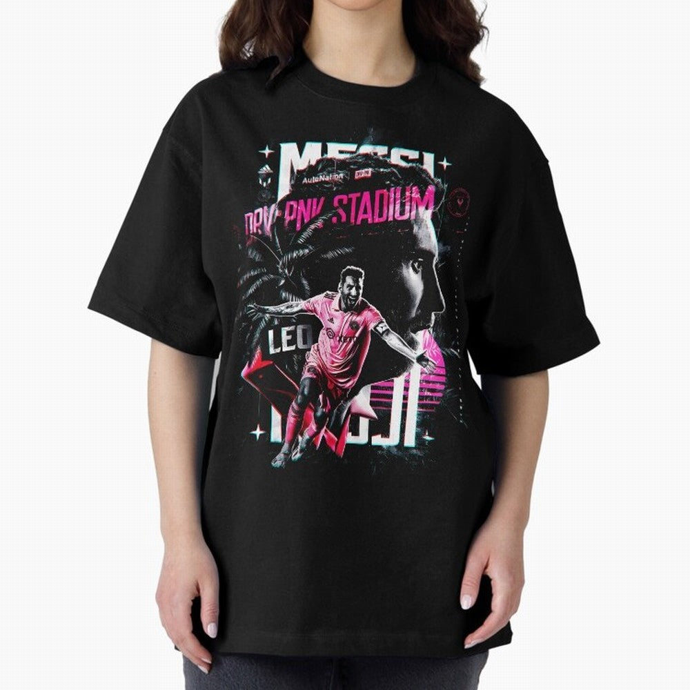 LEONEL MESSI PINK STADIUM Essential T-Shirt Share Global Football Passion for FIFA World Cup 2026 USA Canada Mexico, Driven by Messi, Neymar and Mbappe, Spain and Netherlands, Soccer Culture, Superstar Moments, National Team Dreams and Competitive