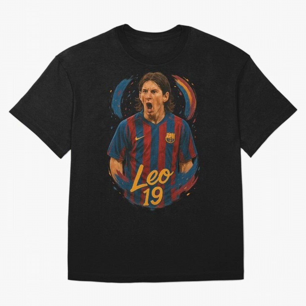 Young Messi Barcelona Art ¨C Rising Legend in Number 19 Tribute	 Classic T-Shirt Show Passion for the Stars of FIFA World Cup 2026 Built around Messi, Neymar and Mbappe, Argentina Energy, Game Day Rituals, Football Legends, Country Pride and the