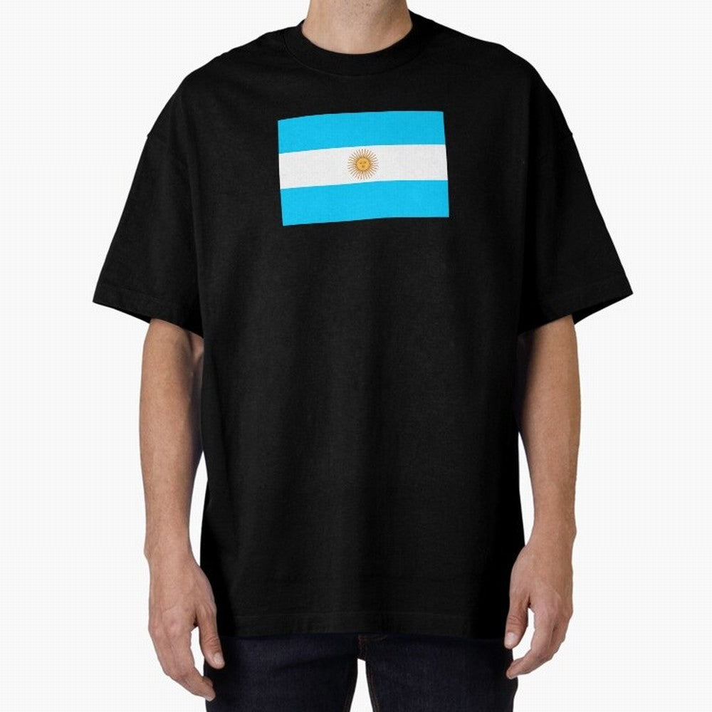 ARGENTINA Oversized T-Shirt Spotlight Global Football Passion for FIFA World Cup 2026 USA Canada Mexico, Connected to CR7 and Messi, Portugal, Supporter Pride, Iconic Celebrations, Legendary Names and Global Match Day Energy; Ideal for Fans Who