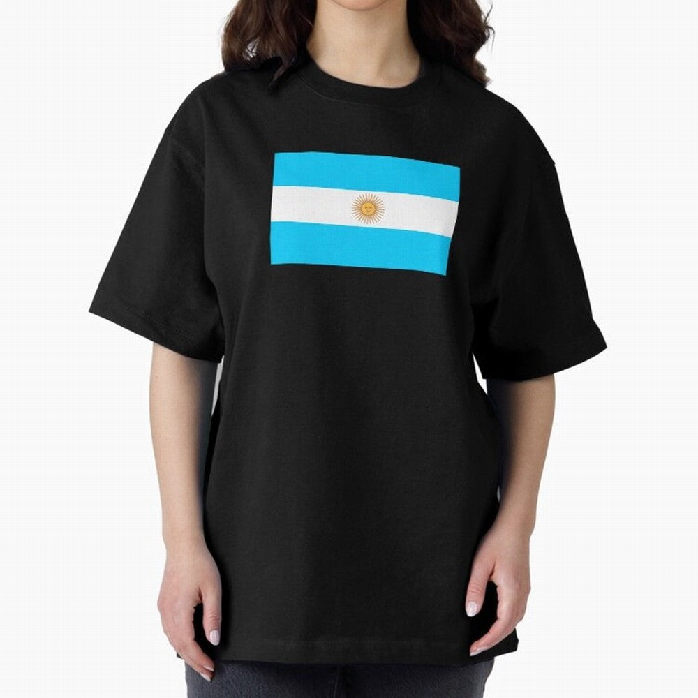 ARGENTINA Oversized T-Shirt Spotlight Global Football Passion for FIFA World Cup 2026 USA Canada Mexico, Connected to CR7 and Messi, Portugal, Supporter Pride, Iconic Celebrations, Legendary Names and Global Match Day Energy; Ideal for Fans Who