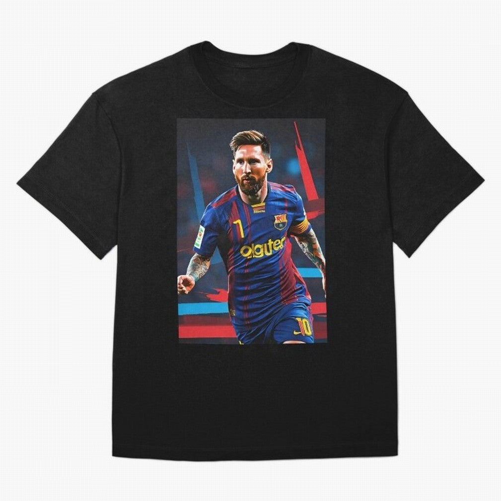 Messi.fcb Oversized T-Shirt Honor Football Greatness during FIFA World Cup 2026 Featuring Messi, France and Portugal Energy, Classic Soccer Heritage, Championship Pressure, Fan Loyalty and International Pride; Ideal for Football Dads, Football