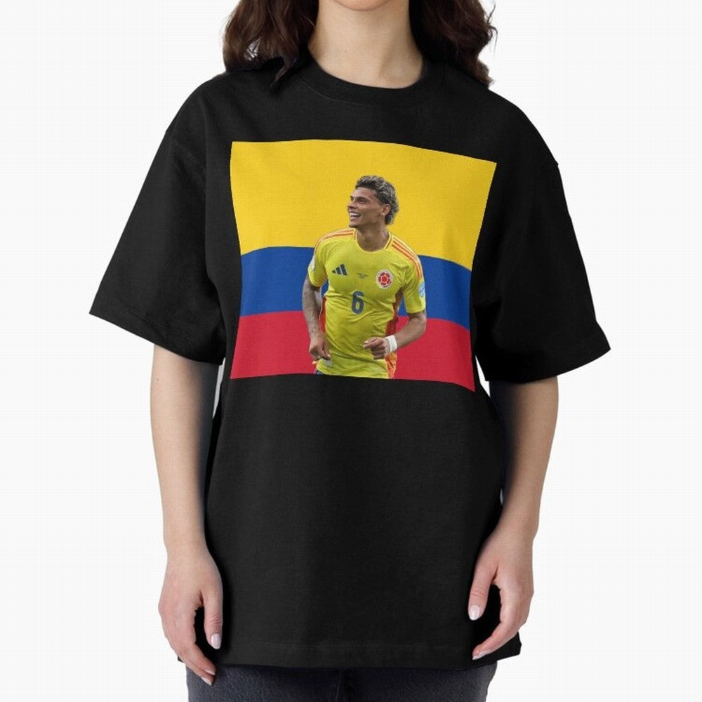 Richard Rios Colombian Flag Oversized T-Shirt Carry the Colors and Pride of FIFA World Cup 2026 USA Canada Mexico Made for Mbappe and Neymar, Germany Energy, Worldwide Fan Energy, Dramatic Goals, Stadium Lights and Championship Celebrations;