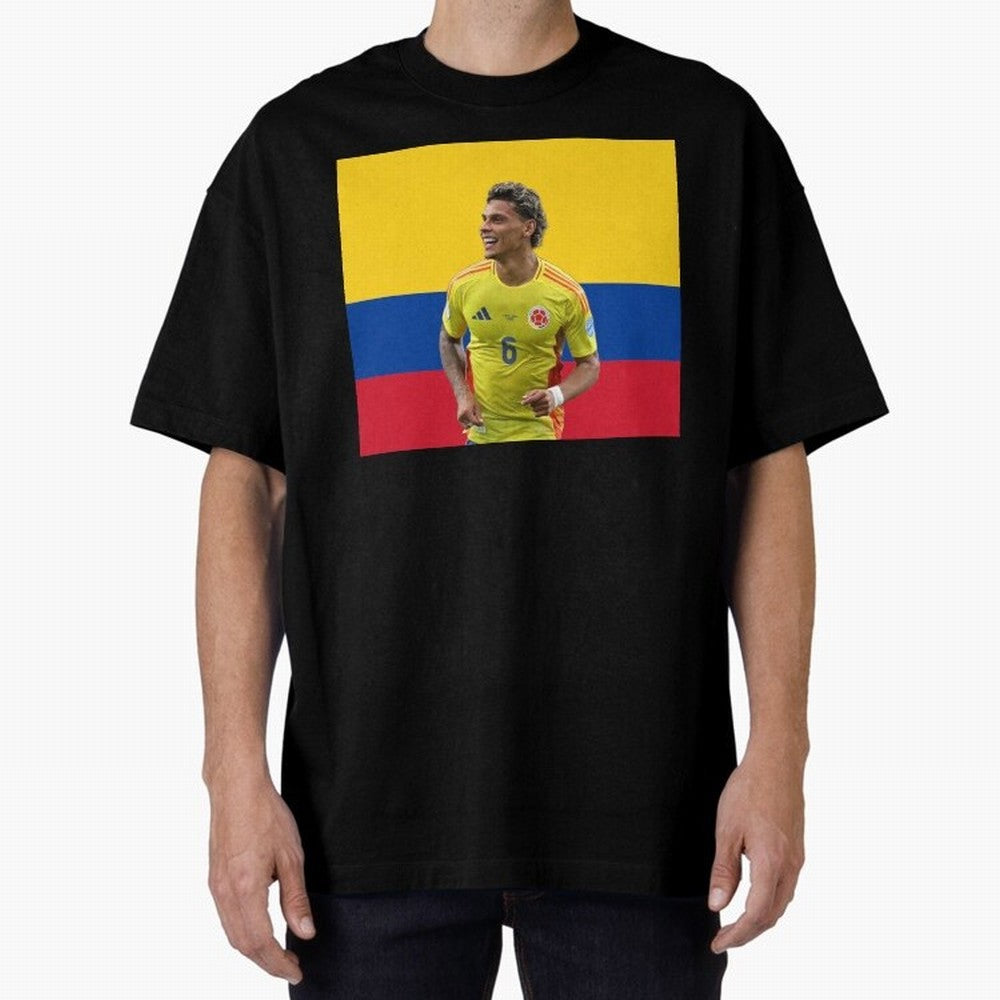 Richard Rios Colombian Flag Oversized T-Shirt Carry the Colors and Pride of FIFA World Cup 2026 USA Canada Mexico Made for Mbappe and Neymar, Germany Energy, Worldwide Fan Energy, Dramatic Goals, Stadium Lights and Championship Celebrations;