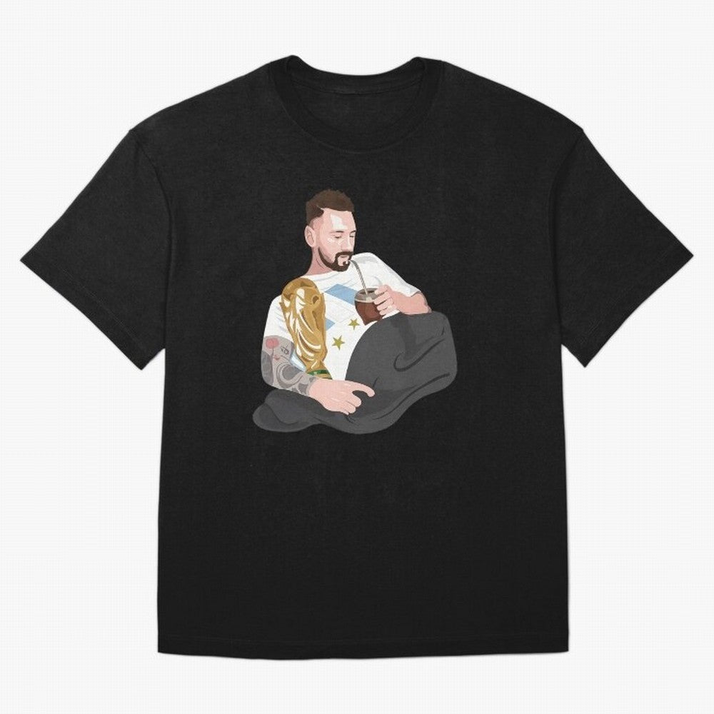 Messi with the World Cup and drinking mate Classic T-Shirt Bring World Football Passion into Global Football Passion for FIFA World Cup 2026 USA Canada Mexico, with Haaland and Mbappe, Portugal, Football Festival Excitement, Trophy Ambitions,
