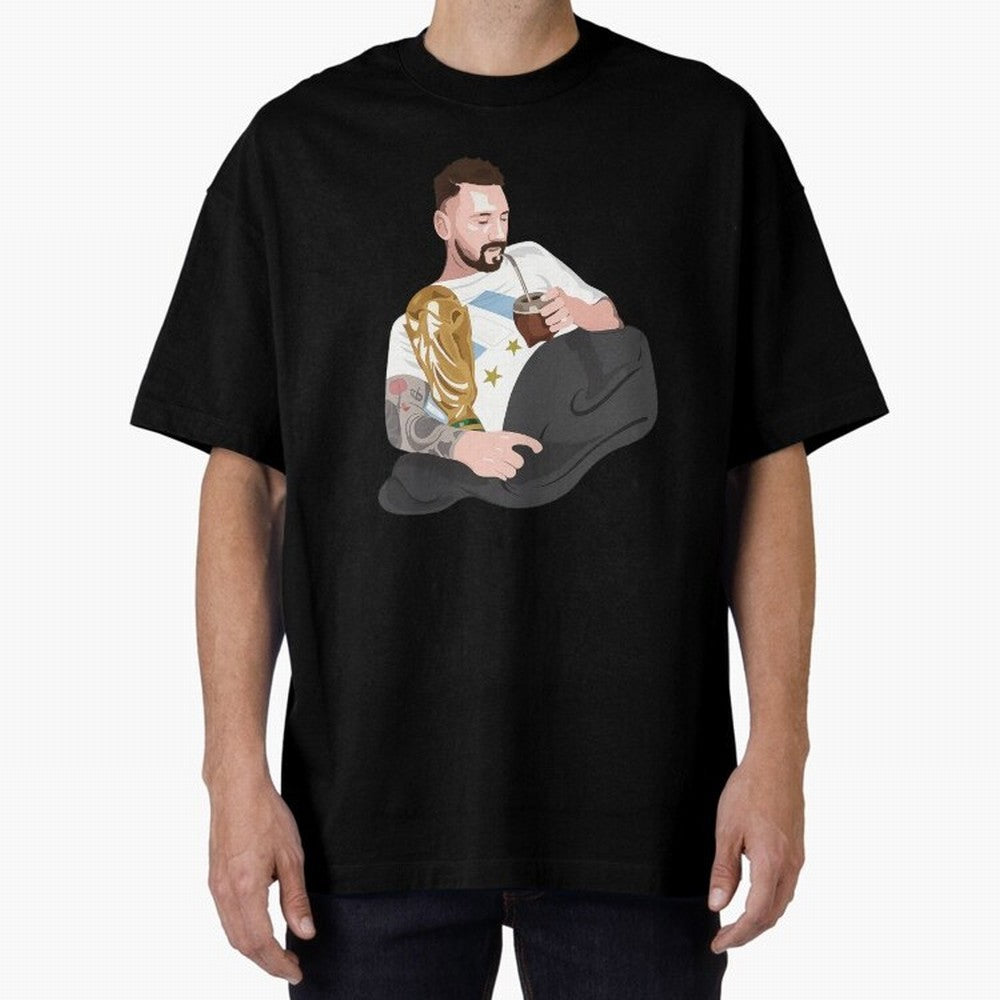 Messi with the World Cup and drinking mate Classic T-Shirt Bring World Football Passion into Global Football Passion for FIFA World Cup 2026 USA Canada Mexico, with Haaland and Mbappe, Portugal, Football Festival Excitement, Trophy Ambitions,