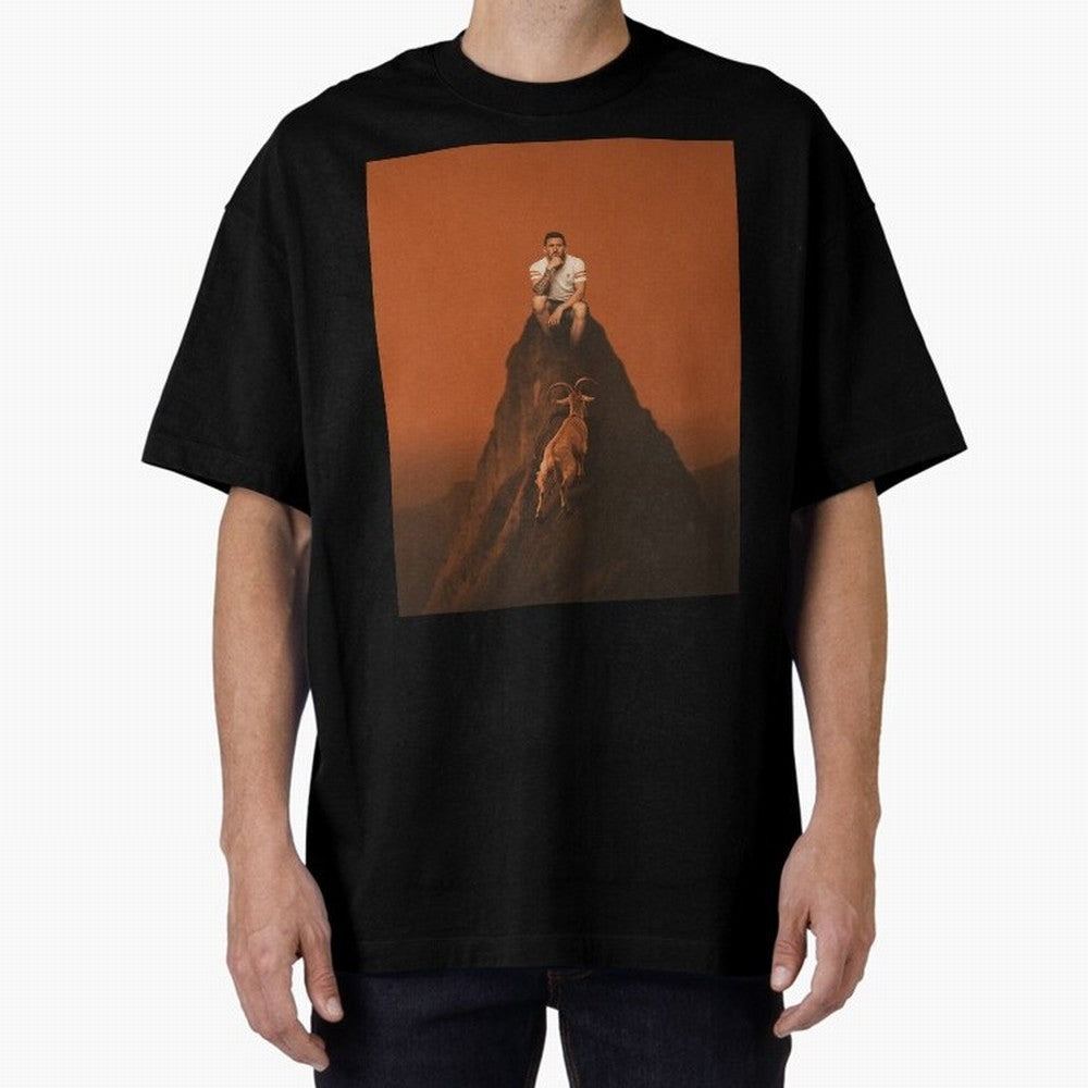 Goat messi football sunset Oversized T-Shirt Follow Every Goal of FIFA World Cup 2026 USA Canada Mexico for Fans of Mbappe and Neymar and France and Portugal, Bringing Football Passion, Legendary Performances, Festival Vibes and Supporter