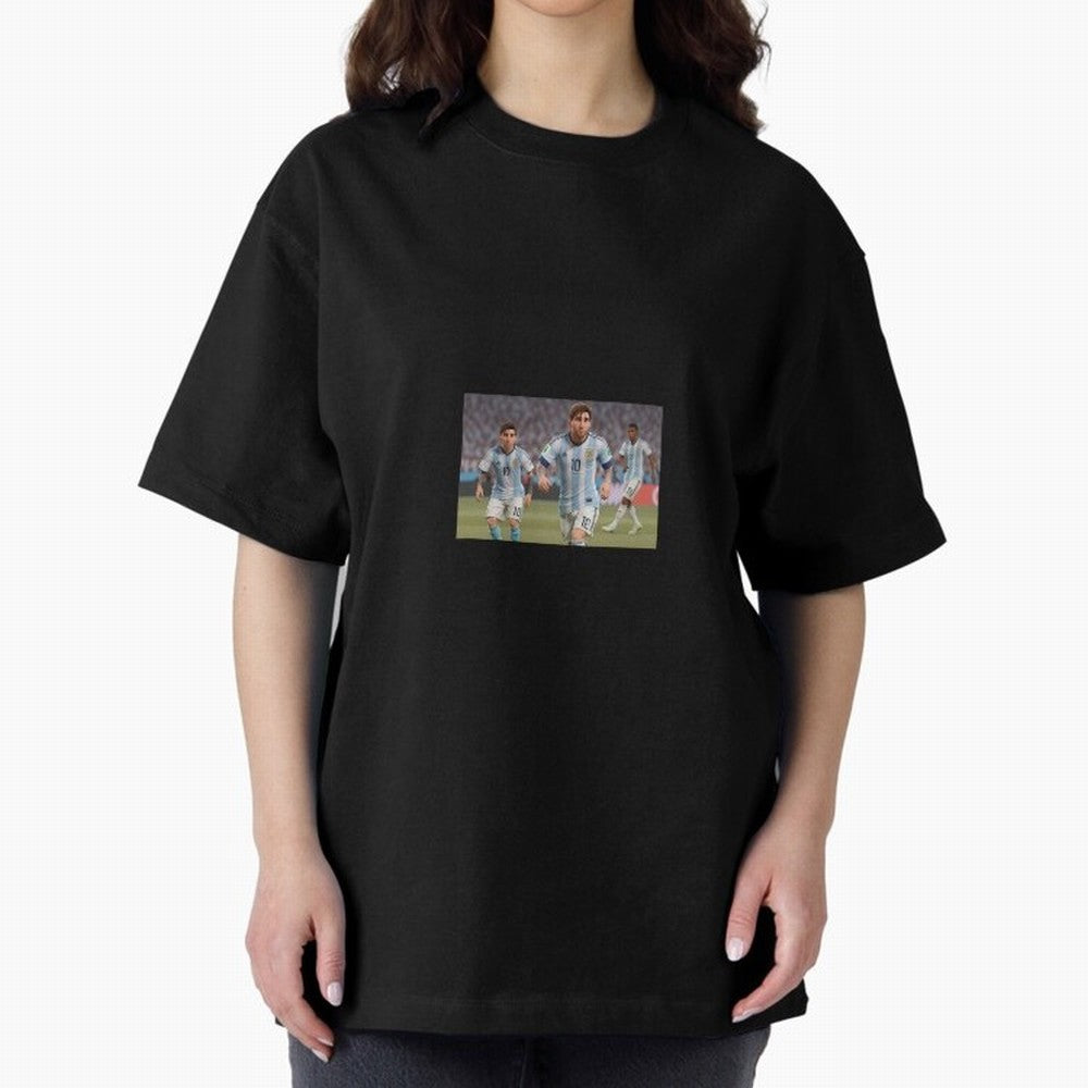 Messi Oversized T-Shirt Live the Energy of Global Football Passion for FIFA World Cup 2026 USA Canada Mexico, Driven by Mbappe and Neymar, France and Portugal, Tournament Hype, Historic Matchups, Family Viewing Parties and Global Sports Pride;