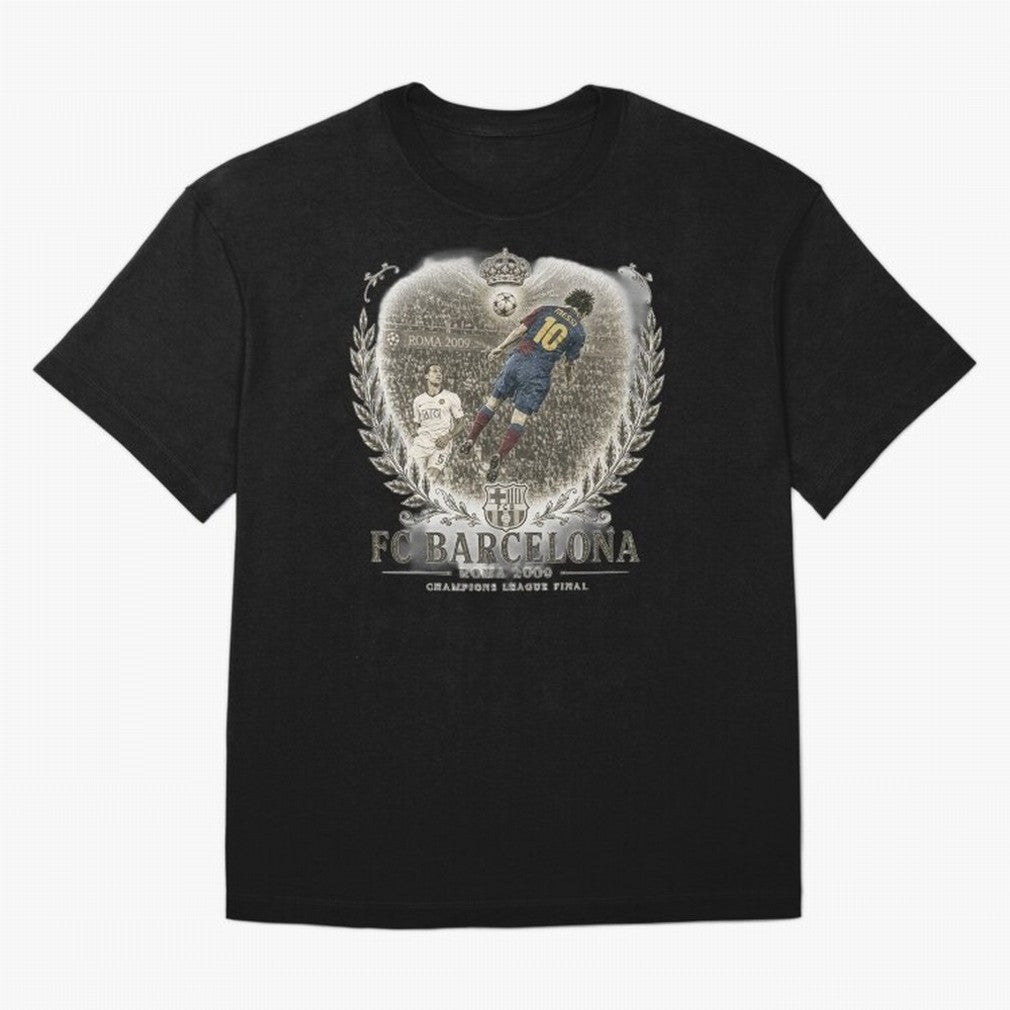FC Barcelona Rome 2009 Champions League Final Vintage Oversized T-Shirt Mark FIFA World Cup 2026 Spirit, Inspired by Argentina, France and Brazil, Messi and Cristiano Ronaldo, Football Passion, Legendary Performances, Festival Vibes and Supporter