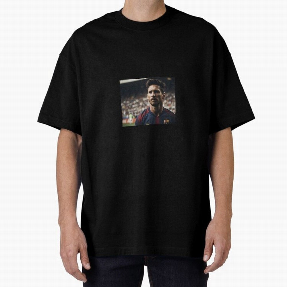 Messi Oversized T-Shirt Celebrate the Stars of FIFA World Cup 2026 Group Stage Spirit, Highlighting England, France and Netherlands, Messi and Cristiano Ronaldo, Vintage Soccer Flavor, Modern Football Stars, National Flags and Final Night Emotion;