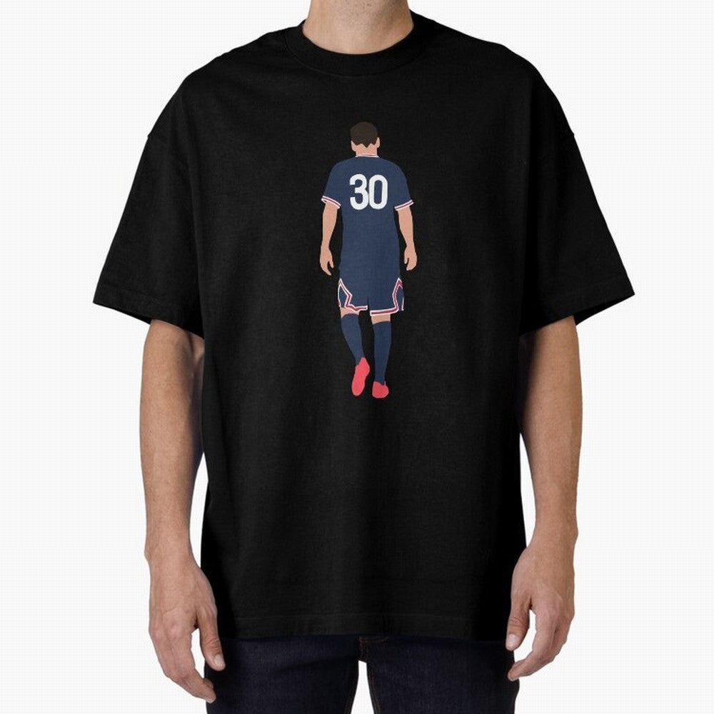 Leo Messi France Football Player Oversized T-Shirt Keep the Match Day Mood of FIFA World Cup 2026 Group Stage for Fans of Messi, Neymar and Mbappe and Spain, Bringing Retro Football Energy, Iconic Rivalries, Trophy Chase Drama and Stadium