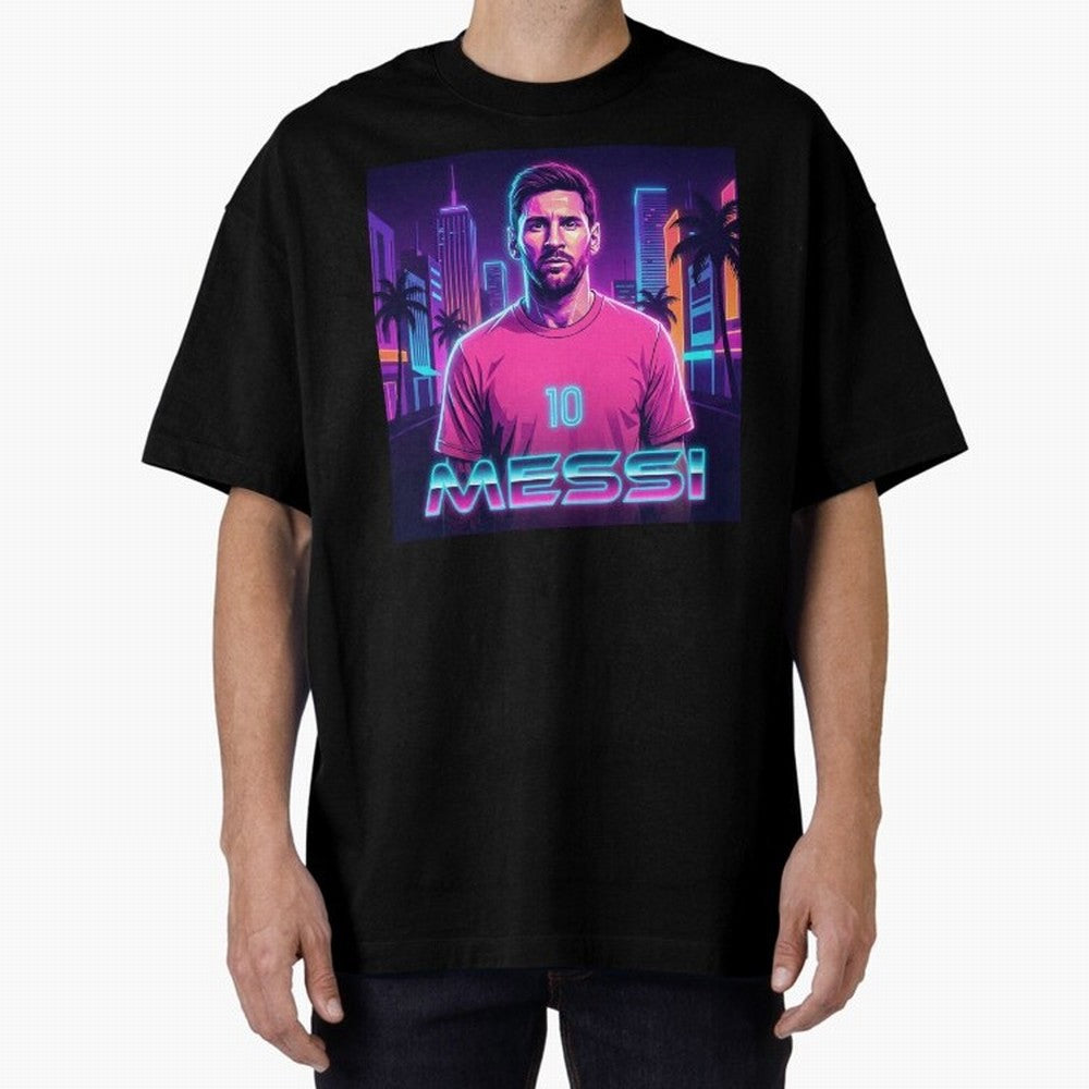 Inter Miami? Football Legend Messi Cyberpunk Retro Futurist Design (Version 4) Classic T-Shirt Make Your Look Match Match Day Hype around FIFA World Cup 2026 USA Canada Mexico, CR7 and Messi, England and Germany, Stadium Chants, National Pride,