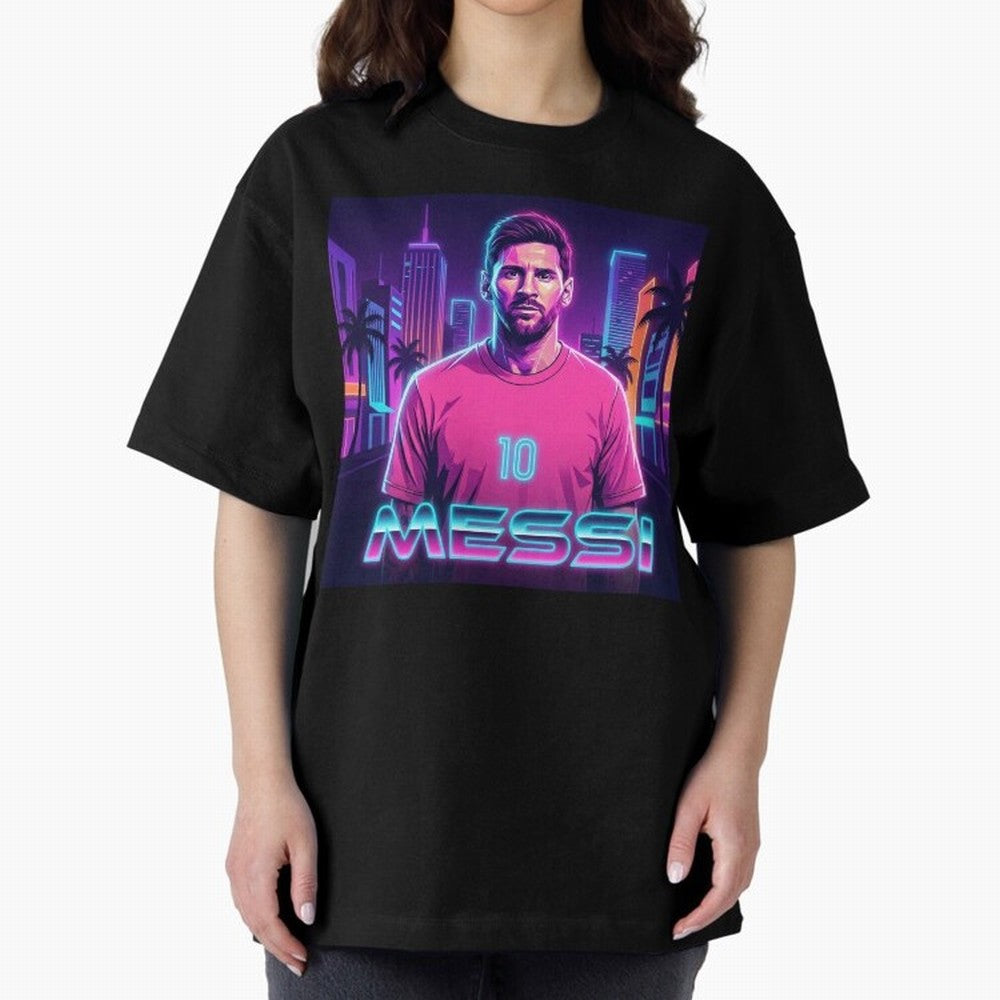 Inter Miami? Football Legend Messi Cyberpunk Retro Futurist Design (Version 4) Classic T-Shirt Make Your Look Match Match Day Hype around FIFA World Cup 2026 USA Canada Mexico, CR7 and Messi, England and Germany, Stadium Chants, National Pride,