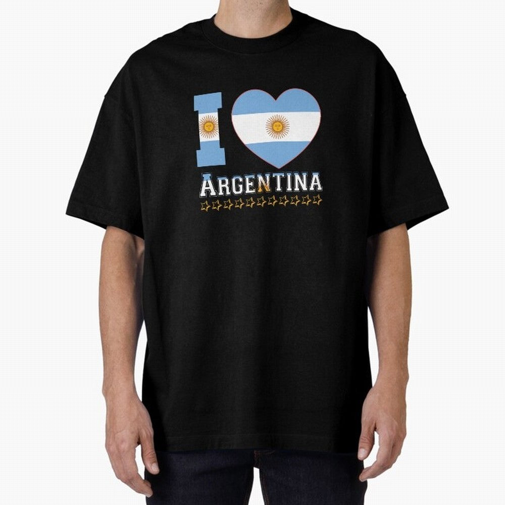 I love Argentina Classic T-Shirt Celebrate the Magic of the FIFA World Cup 2026 Journey through Messi and Cristiano Ronaldo Highlights, Brazil Pride, Goal Celebration Energy, Supporter Heritage, Football Icons and Worldwide Tournament Joy; Great