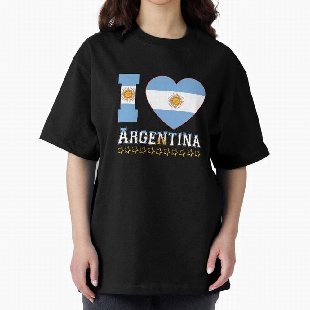 I love Argentina Classic T-Shirt Celebrate the Magic of the FIFA World Cup 2026 Journey through Messi and Cristiano Ronaldo Highlights, Brazil Pride, Goal Celebration Energy, Supporter Heritage, Football Icons and Worldwide Tournament Joy; Great
