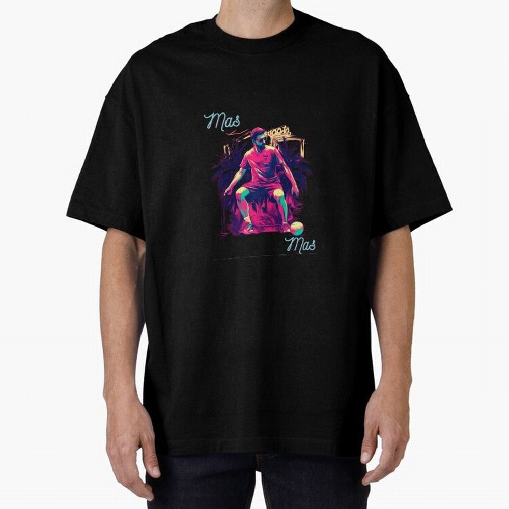 Messi Mas Messi Oversized T-Shirt Honor Match Day Hype around FIFA World Cup 2026 USA Canada Mexico, Haaland, France and Portugal, Fan Favorite Moments, National Team Passion, Big Match Drama and Soccer History; Ideal for Fans Who Follow Messi,