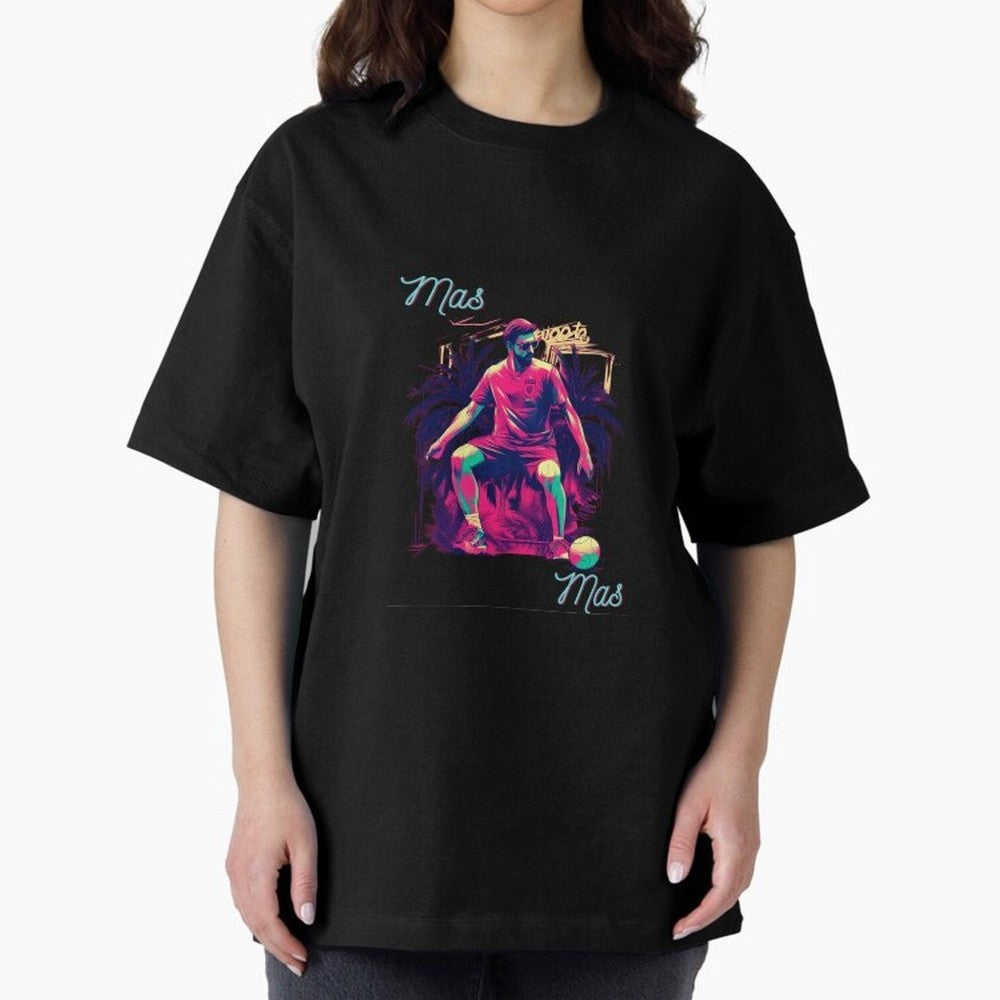 Messi Mas Messi Oversized T-Shirt Honor Match Day Hype around FIFA World Cup 2026 USA Canada Mexico, Haaland, France and Portugal, Fan Favorite Moments, National Team Passion, Big Match Drama and Soccer History; Ideal for Fans Who Follow Messi,